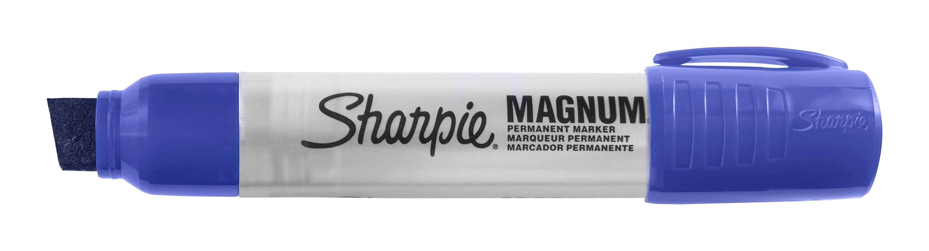 Sharpie Magnum Permanent Marker Extra Large Chisel Tip, Blue